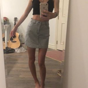 brandy melville blue stripped mini skirt